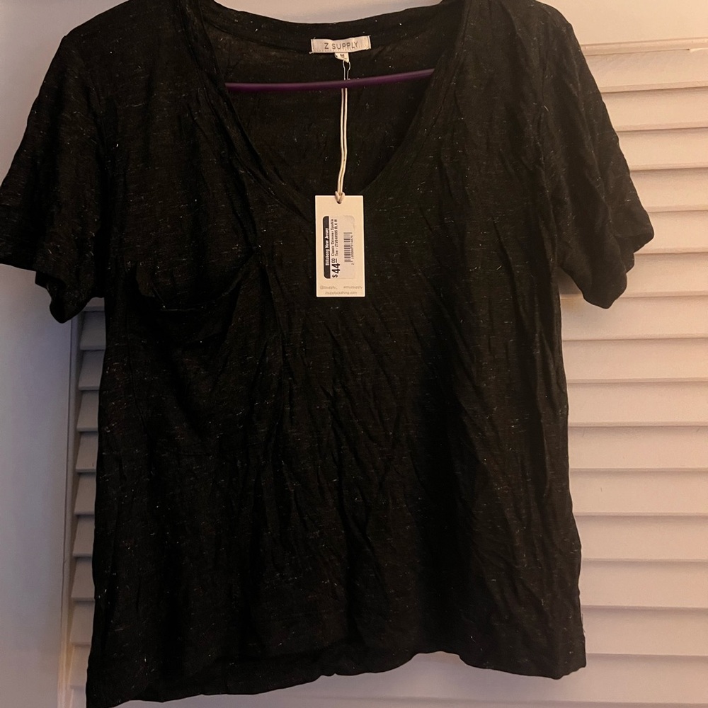 NWT Z Supply Classic Skimmer Sparkle Short Sleeve Crop